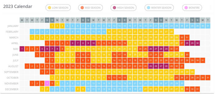 2023 season calendar