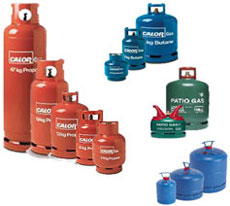 Gas bottles stocked by us